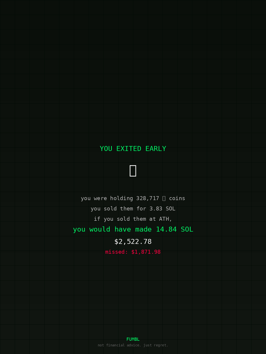 jsmani021's tweet image. just checked fumbledbags.lol bro actually coulda had a fat bag on $🪙 

4ovBQkWKZLV63FcgGVyekrMcPt4qAXh4hghrfZchpump
#rainbow 
#teaching