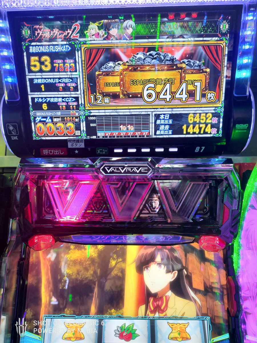 ffffeee31ffff's tweet photo. 凱旋(神々の���跡)まったく空いてなかったからヴァルヴレイヴ2打ったら6000枚

投資1万 https://t.co/3OgRB8J1pu