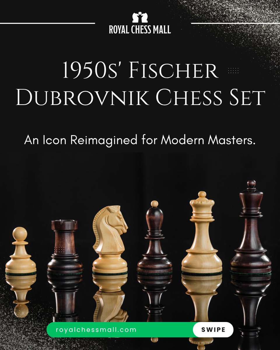 royalchessmall's tweet image. Three woods. One legacy.
Dubrovnik returns-Ebony, Bud Rosewood, Mahogany.
Handcrafted. Weighted. Made to own the board. ♟️
#chess #luxurycraftsmanship #handcrafted #chesspieces #premiumchess #woodcraft #royalchessmall

royalchessmall.com/collections/ch…