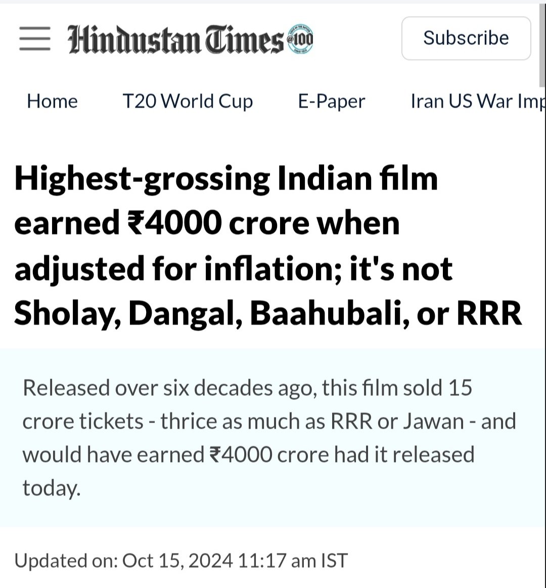 FaizK83659's tweet image. @TheNameIsClaus
khushfehmi door kar lo bhai..

#Dhurandhar2‌ has grt BO numbers but when it comes to ALL TIME  BIGGEST HIGHEST GROSSING INDIAN. MOVIE.  ir is no where close to #Sholay #MughalEAzam 
The footfalls of these 2 were  10-15 cr
🔥🔥🔥

#MIvsGT  #ShubmanGill