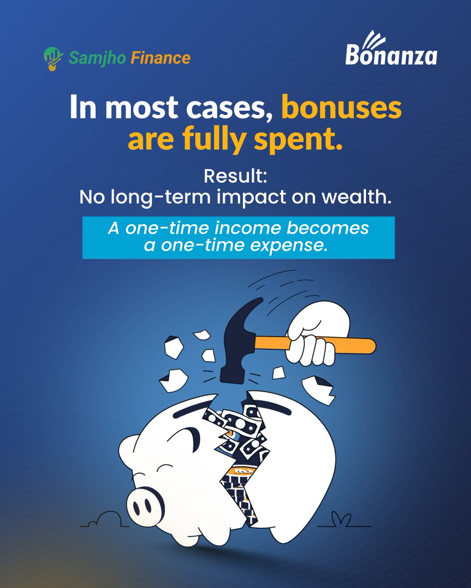 bonanzapltd's tweet image. Bonus aaya. Plan kya banaya? 💰

For most, it’s a one-time income that becomes a one-time expense.

But a small shift can change that.

Allocate before you spend—
Invest. Reserve. Enjoy. 📊

#Financial #Planning #Bonus #bonanza #investingtips101