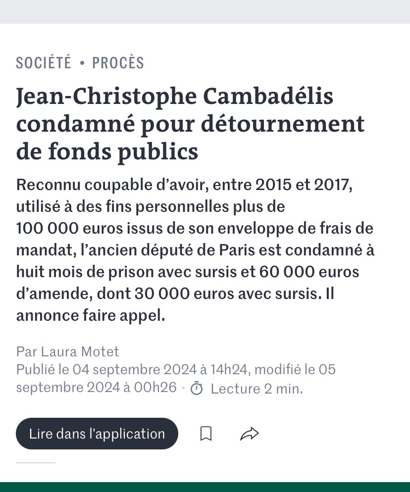 Ils sont tellement à la ramasse pour taper sur Mélenchon qu’ils invitent un multi récidiviste condamné encore en septembre 2025 à 8 mois de prison avec sursis, 60 000 € d'amende , et une peine d'inéligibilité de 5 ans pour détournement de fonds publics. 

La Hollandie 🤡