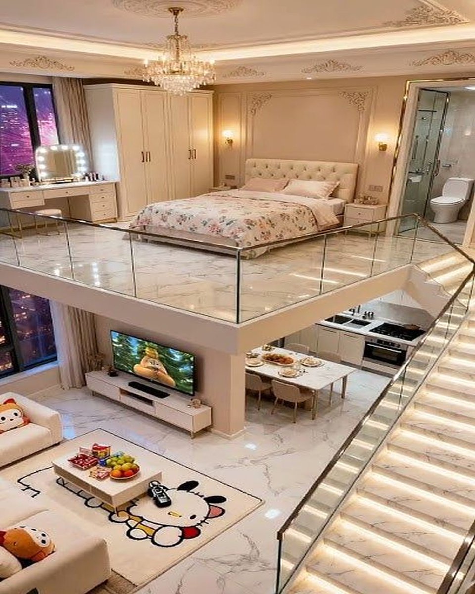 FidelKastro07's tweet image. One Space, Two Functions 🏡🛏️ Smart Open Concept Living!
#interior #home #design