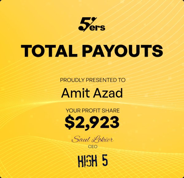 amitbakheta's tweet photo. Hey @the5erstrading I got my 1st  payout today. My belief is that this is not last.
Trustfirm
Smooth process 
Happy to part of your firm https://t.co/aAmCiGLRjr