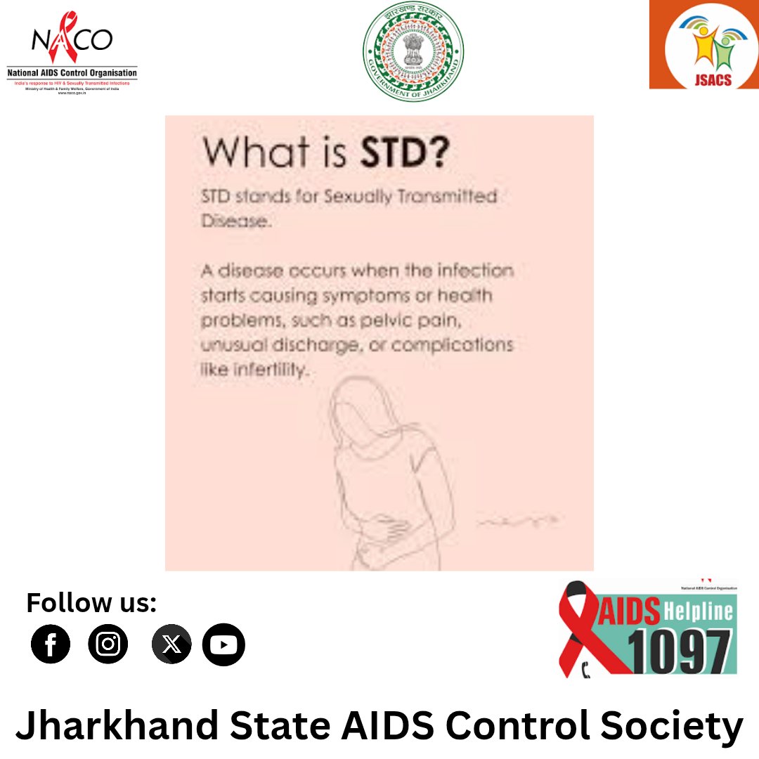 JharkhandAids's tweet image. Knowledge is the foundation of health. Understanding STDs—and the health complications they can cause—is vital. Stay informed, take care of yourself, and always prioritize your sexual health. #HealthAwareness