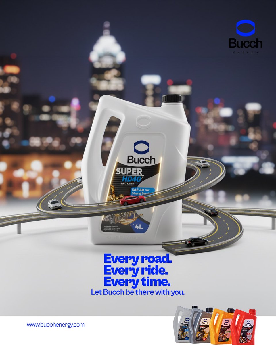 BucchEnergy's tweet photo. Every road. Every ride. Every time power your engine with Bucch Lubricant.
#BucchOil #BucchLubricant #EngineProtection #SmoothPerformance #DriveSmart https://t.co/V7TMJIQL7k