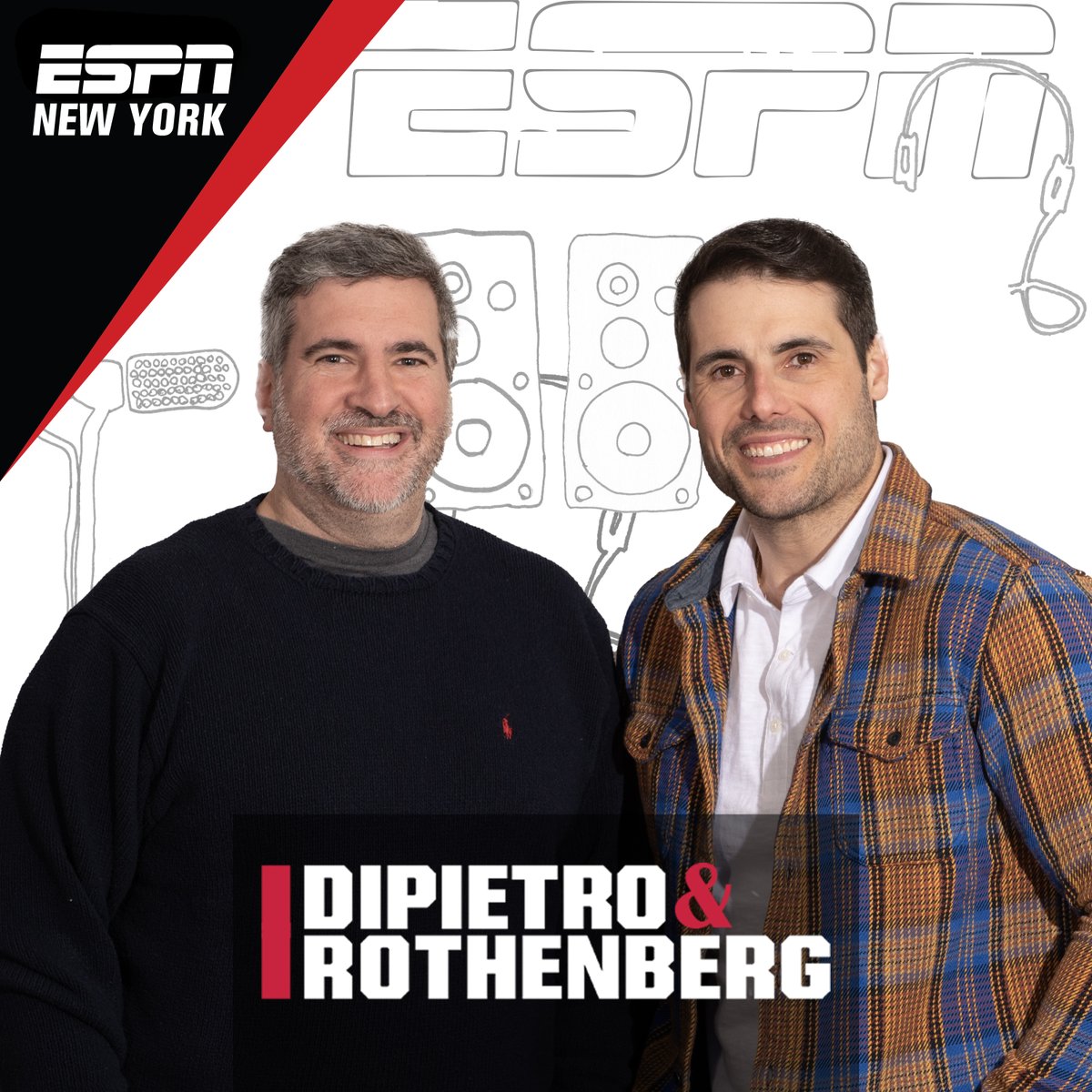 DRonESPN's tweet image. SHOW TIME!

@HDumpty39 &amp;amp; @RothenbergESPN are on.

The #Knicks have a 1-0 series lead over the Hawks, Dexter Lawrence was traded to the Bengals, the #Mets have lost 11 straight games &amp;amp; the #Yankees sweep the Royals!

-8:10AM: @JordanRaanan

WATCH: bit.ly/4tu2jx2.