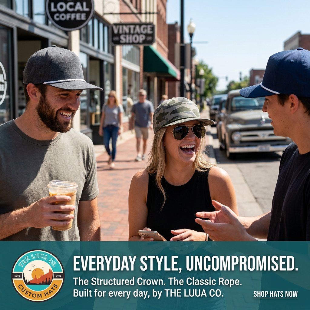 TheLuuaCompany's tweet image. Bright day, no plans… perfect.
Throw on the 256 and let the day figure itself out. 😎☀️
 rfr.bz/t0ae9e7 #theluuacompany #theluuaco #customhats #patchhats