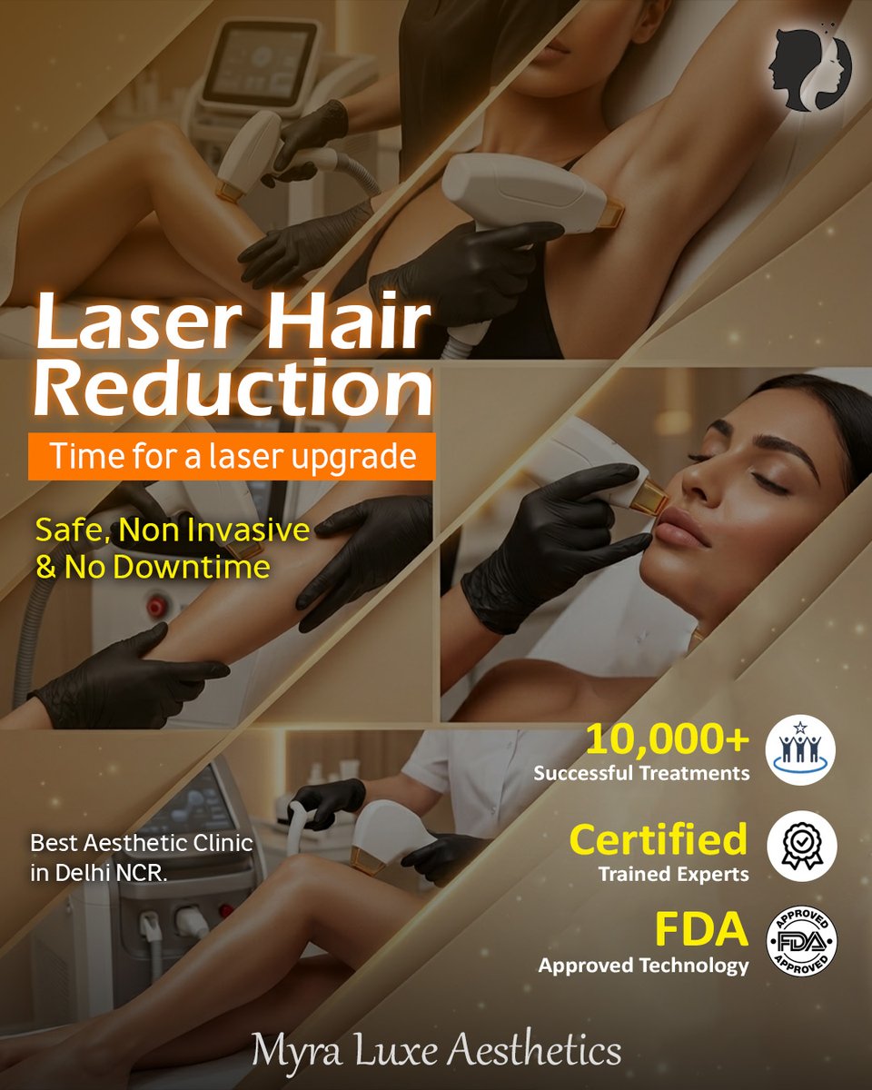 MyraLuxepvtltd's tweet image. Time for a laser upgrade ✨
Smooth, hair-free skin without pain, cuts or downtime!

💌 Book your appointment today!
📍 Location: BA-146-B Janakpuri, New Delhi 110058

#laserhairremoval #smoothskin #aestheticclinic #beautycare #myraluxeaesthetics