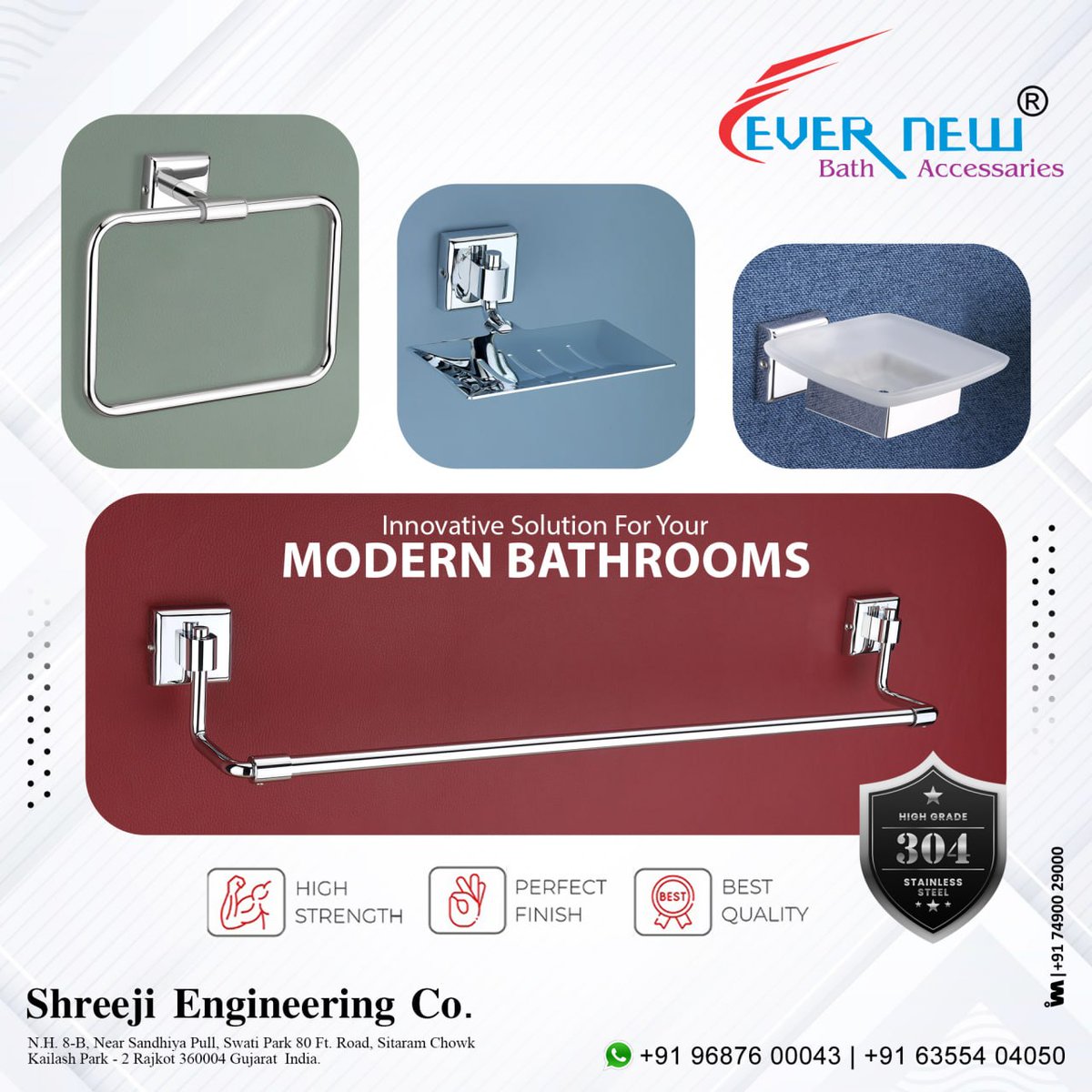 ibais_hardware's tweet image. SHREEJI ENGINEERING CO. - RAJKOT

📞Mr. Jevin Chavda - +916355404050
📞Mr. Nitin Chavda  - +919687600043
📲ibais.biz/6355404050
.
#BathAccessories #BathroomDesign #LuxuryBathware #ModernBathroom #InteriorDetails #HomeDecor #BathroomHardware
.
@ibais_hardware
