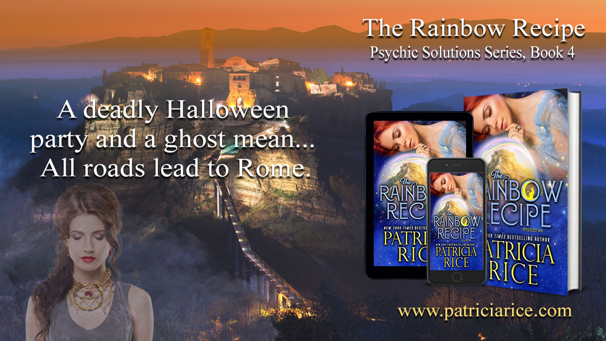 Patricia_Rice's tweet image. Some ghosts don't know when to let go. Don't miss this fun mystery read. 𝗧𝗵𝗲 𝗥𝗮𝗶𝗻𝗯𝗼𝘄 𝗥𝗲𝗰𝗶𝗽𝗲 Psychic Solutions #4 books2read.com/ps4 @Kobo @kobobooks1 #Kobo #contemporaryromance #MustRead #Books #mystery #mysterylover #romanticsuspense #newrelease