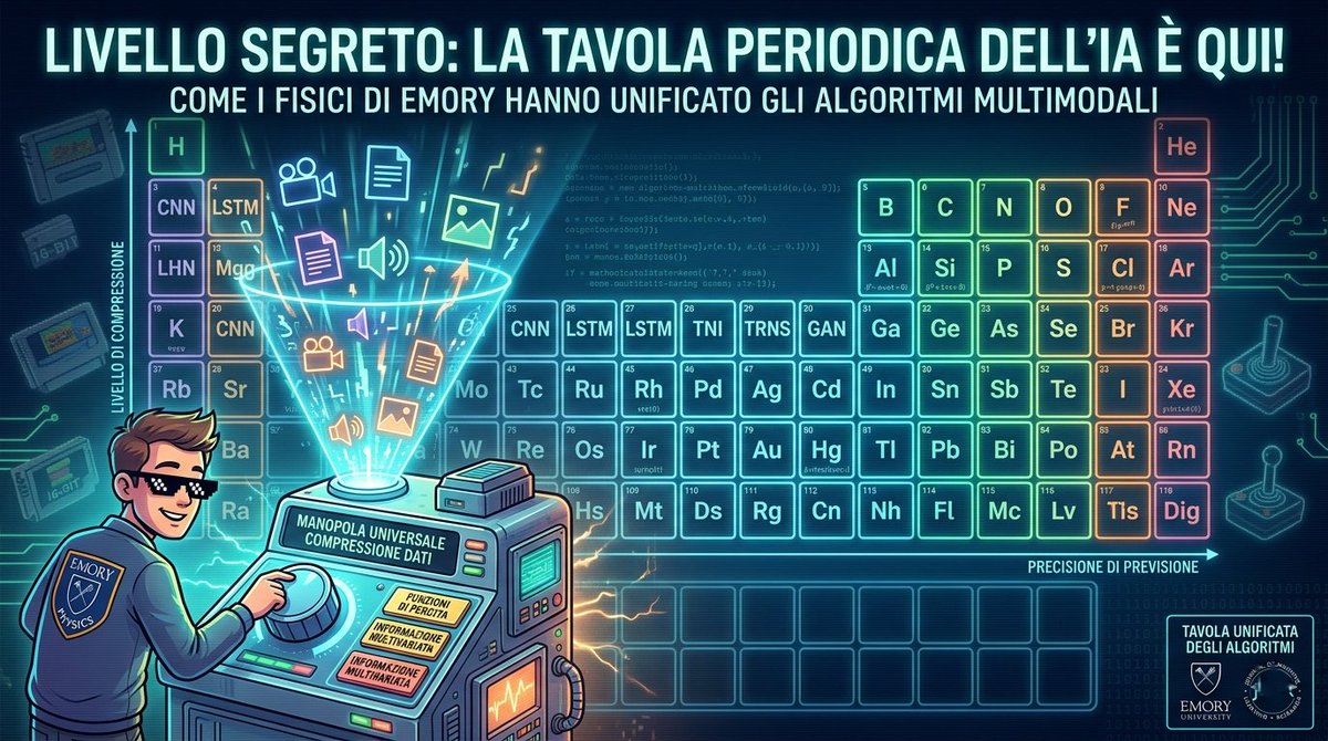 FullStackGarage's tweet image. L'alchimia digitale è finita! 🧪💻 I fisici di Emory creano la "Tavola Periodica dell'IA": uno schema per unificare algoritmi multimodali. 

Leggi: fullstackgarage.it/livello-segret…

#AI #TechNews #MachineLearning