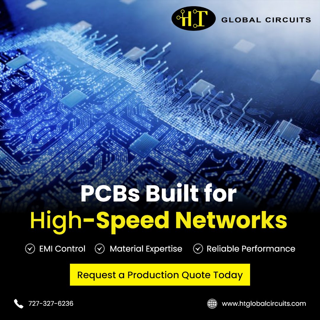 HTGlobalCircuit's tweet photo. Telecom and networking systems need PCBs that perform at high frequencies without EMI or material compromises.

HT Global Circuits delivers PCB solutions with controlled impedance, RF-capable materials, and consistent production quality.

Request a quote: https://t.co/tn7mNKdwuN https://t.co/0KxIZLThS7