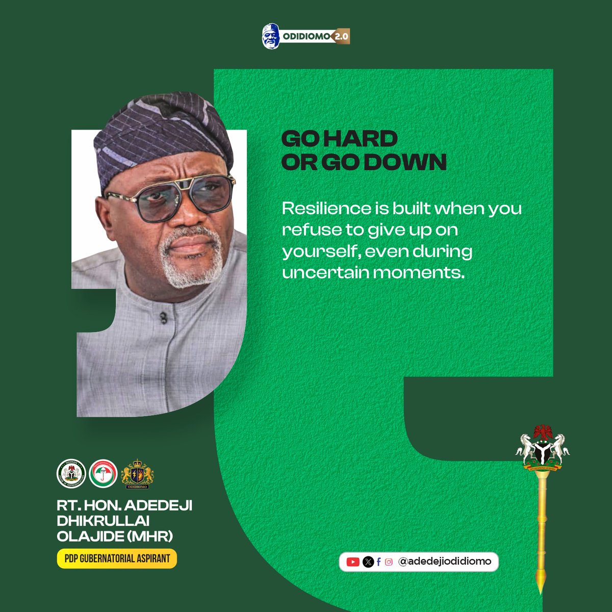 AdedejiOdidiOmo's tweet photo. Resilience is built when you refuse to give up on yourself, even during uncertain moments - ASOO

#ibadannorthwest
#ibadansouthwest
#mondaymotivation
#odidiomo https://t.co/sZBX2BGiVu