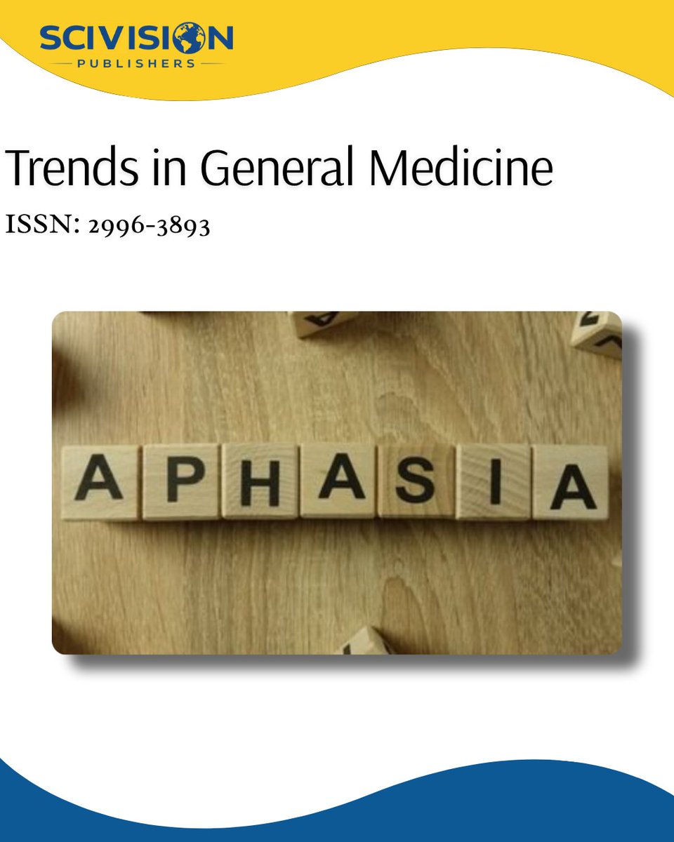 scivisionpub's tweet image. Promoting Aphasic Communication Effectiveness: The Interactive Role of Age and Gender in Therapeutic Outcomes

Read the full study (Volume 4 Issue 1)

🔗scivisionpub.com/pdfs/promoting…

#scivisionpublishers #Aphasia #communication #generalmedicine #MelodicIntonationTherapy