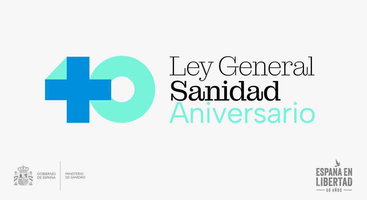 1986–2026. La Ley General de Sanidad cumple 40 años: una conquista democrática que transformó nuestro país y garantizó el derecho universal a la salud.

🎙️ Acto con <a href="/Monica_Garcia_G/">Mónica García</a>, <a href="/sanchezcastejon/">Pedro Sánchez</a> y <a href="/DrTedros/">Tedros Adhanom Ghebreyesus</a>

📲 En directo a las 12:30 youtube.com/live/XXQGc40Vl…