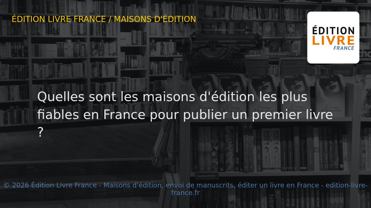 edition_fr's tweet image. Pour un premier livre, le vrai repère n’est pas le prestige du nom, mais le mode de publication : une maison fiable publie à compte d’éditeur, prend en charge les coûts et rémunère l’auteur selon contrat. #édition #auteur edition-livre-france.fr/faq/quelles-so…