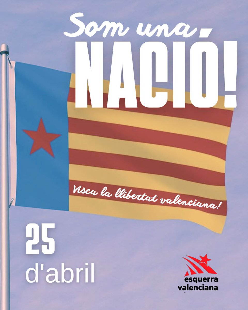 EsqValenciana's tweet photo. 🫵El pròxim 25 d'Abril, Diada del País Valencià on recordem que érem, som i serem una nació!

- El 12% del PIB de l'estat espanyol l'aportem nosaltres
- Rebem només un 8,6% de la inversió
- Devem 60.000 milions que mai se'ns hauria de fer pagar

💪Recuperem la nostra sobirania! https://t.co/SssbTCVYcu
