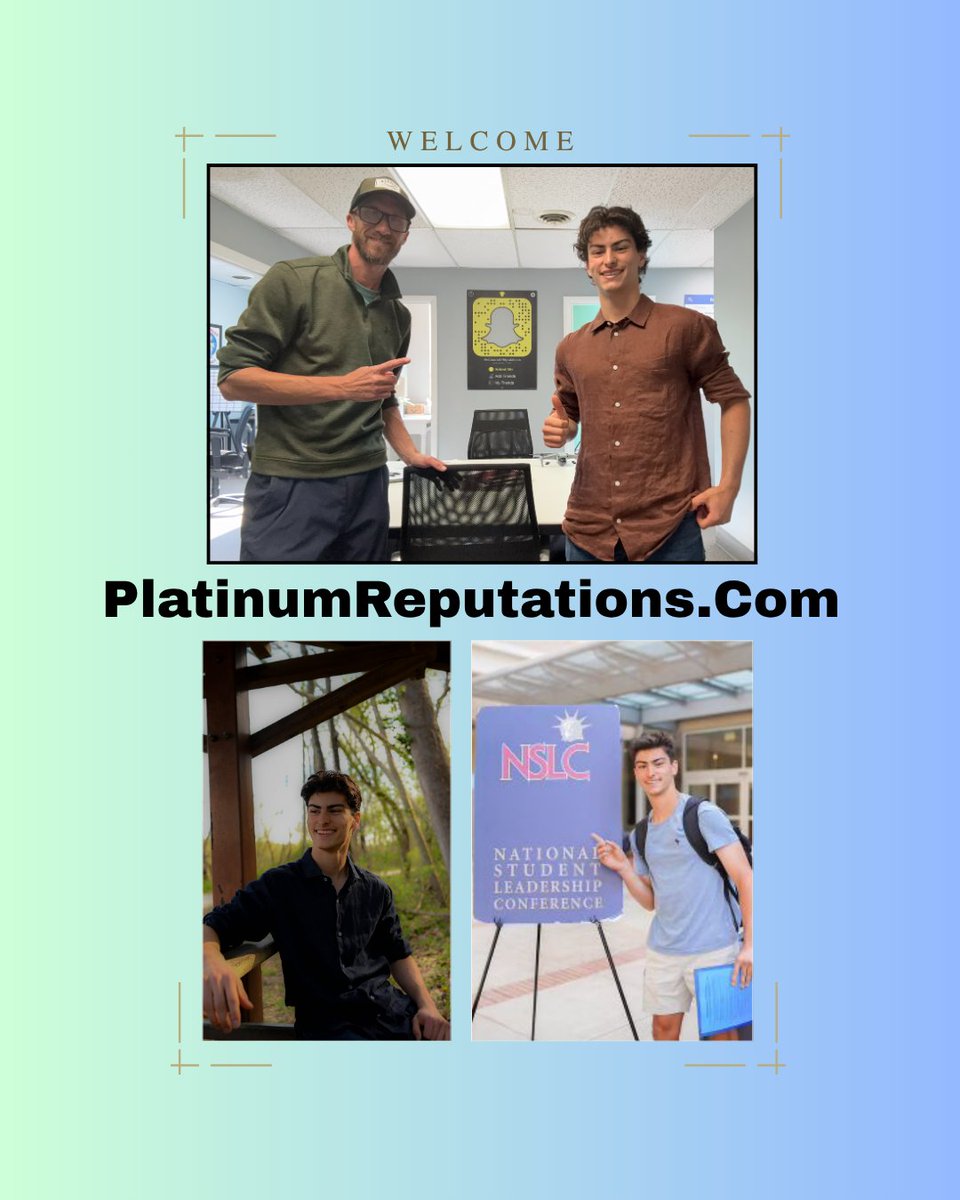 platreputations's tweet photo. I’m happy to welcome our intern, Anthony Korphage, to the team.

Anthony is a senior at Dulaney High with interests in entrepreneurship, business, marketing, and digital content creation. This summer, he’ll be working alongside me on business growth and client communication. https://t.co/puniIleAYc