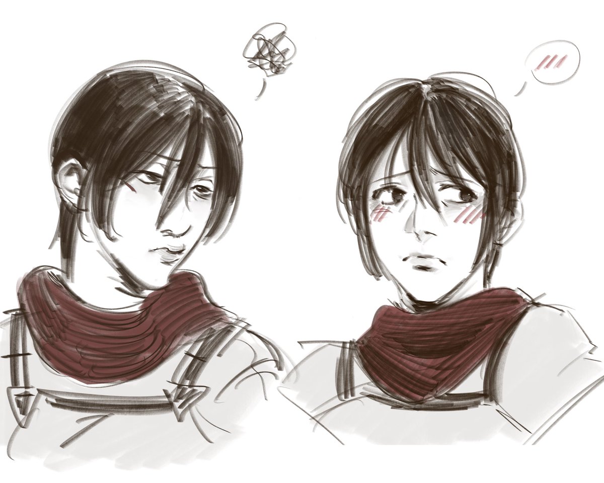 Pigeon_T4mer's tweet image. #mikasa #MikasaAckerman never enough of sketching her
