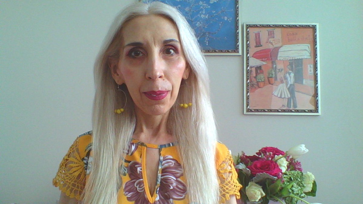 GenovevaUzunov1's tweet image. Wearing a cheerful yellow top, my power color, and yellow earrings, a dear present from my sweetheart Lloyd, from a Fair Trade boutique in my neighborhood
#PoetryMonth #arts #creativity #crafts #love