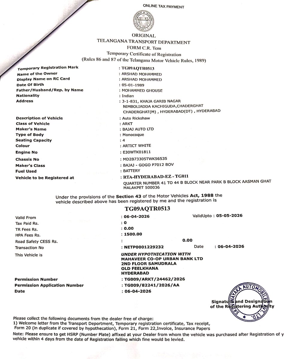 VinayKumar68452's tweet photo. @bajajgeneral Contact number 7569541712 sir april 18th Saturday visited Kachiguda show room for sale date update your staff informed updated sale date but still sale date not updated sir i have health problem why your staff playing with me i have shared attached document pls check https://t.co/Xl5gimZ0Ye