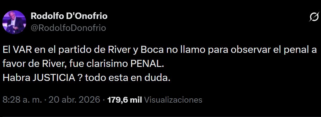 la12tuittera's tweet image. 🐔Lo dijo tu técnico, Rodolfo, estás tan acostumbrado a que te favorezcan, entraste impunemente al campo de juego de La Bombonera sin castigo alguno, hiciste presidencia con un culto al robo a #Boca y al resto en AFA y CONMEBOL.

▶️Ayer, hubo JUSTICIA.