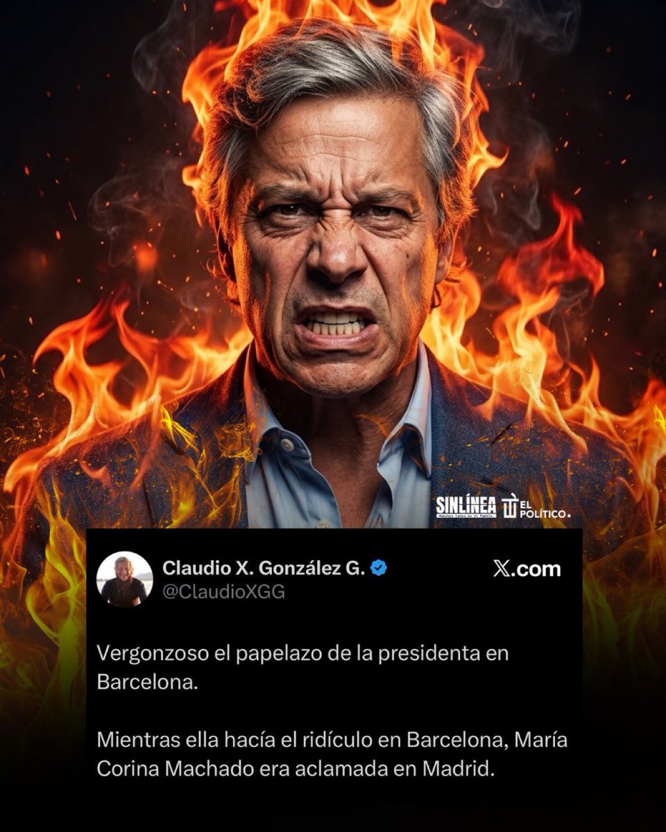 Jesus163429's tweet photo. 🚨 ‼️Alguien que por favor le acerque un extintor a Claudio X. González...
🔥 No sabemos si está ardiendo por lo de Barcelona o por envidia 🤣
¿Ustedes qué dicen? 😂
#Ardiendo #SinFiltros #PolíticaMexicana
De: @SinLinea_Mx https://t.co/kdKnaAm4La