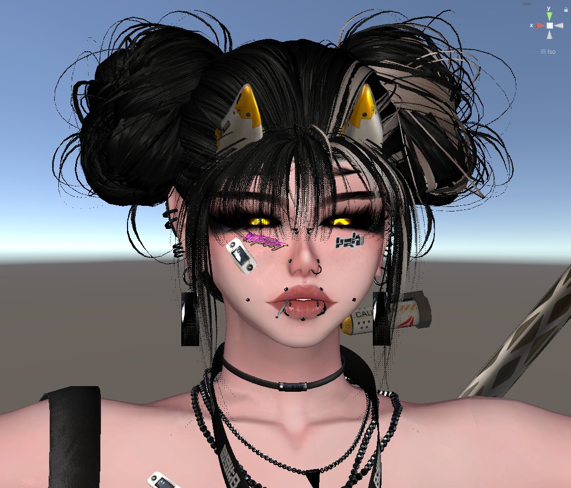 RuskiVT's tweet photo. We got some new face makeup made for the upcoming female avi!! credit to @Loki_vrc For the texture!!! #vrc #vrchat https://t.co/9P8Y1KSZzV