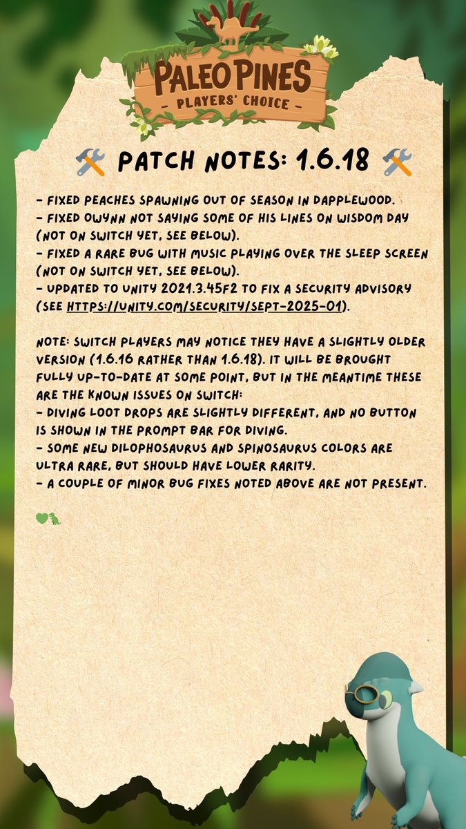 Oh it's finally starting to feel so real!! 🤗🥹This includes spoilers, so if you want to dive in blind, look away now! 🫣 Dear friends, here are the full patch notes for our upcoming update! 🛠️🦖