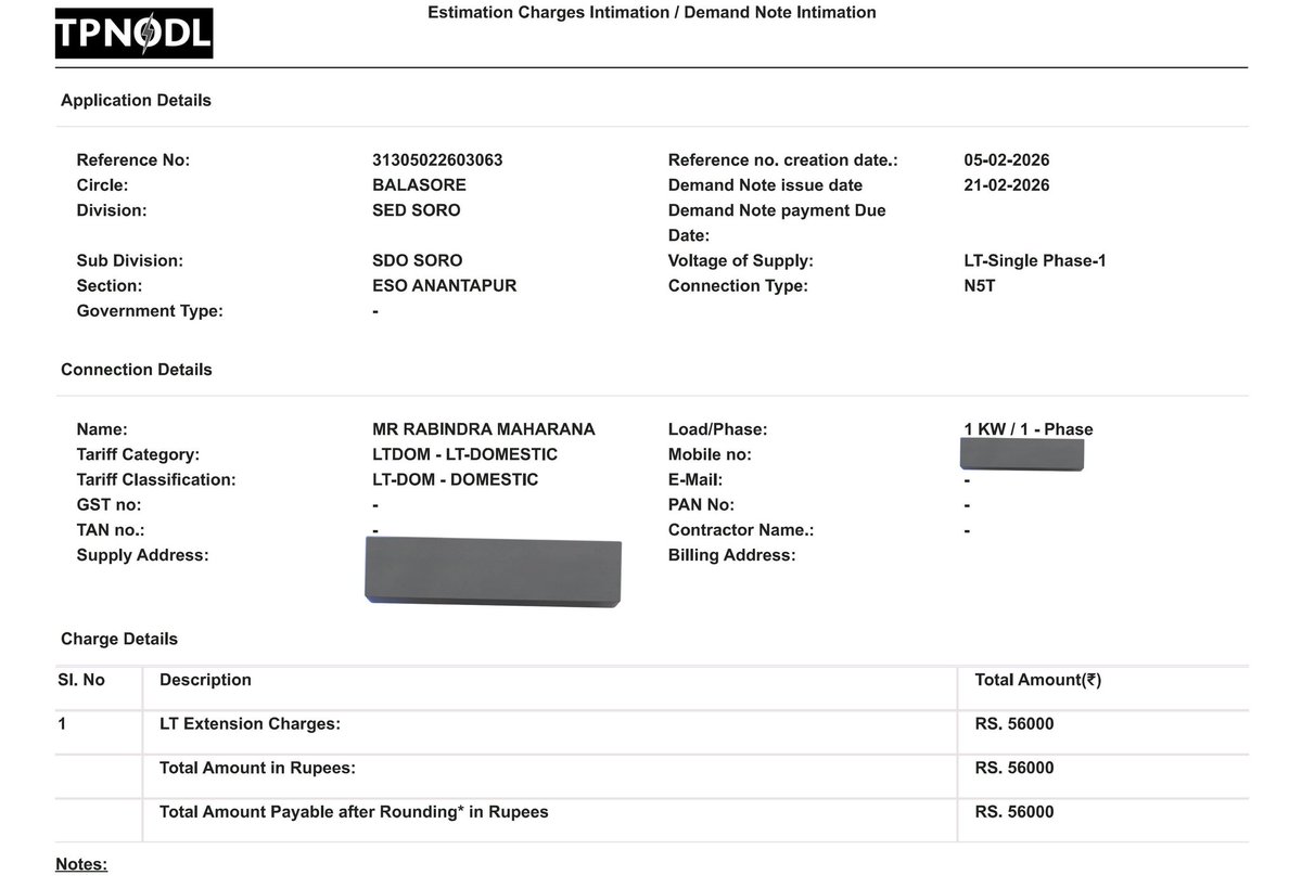 MR_Banti_0's tweet image. Paid money to @tpnodl_odisha for a new electricity connection, but even after 3 months there is still no supply. This feels like #fraud. In this extreme summer, living without electricity is becoming unbearable—I don’t know how anyone is expected to survive like this.
