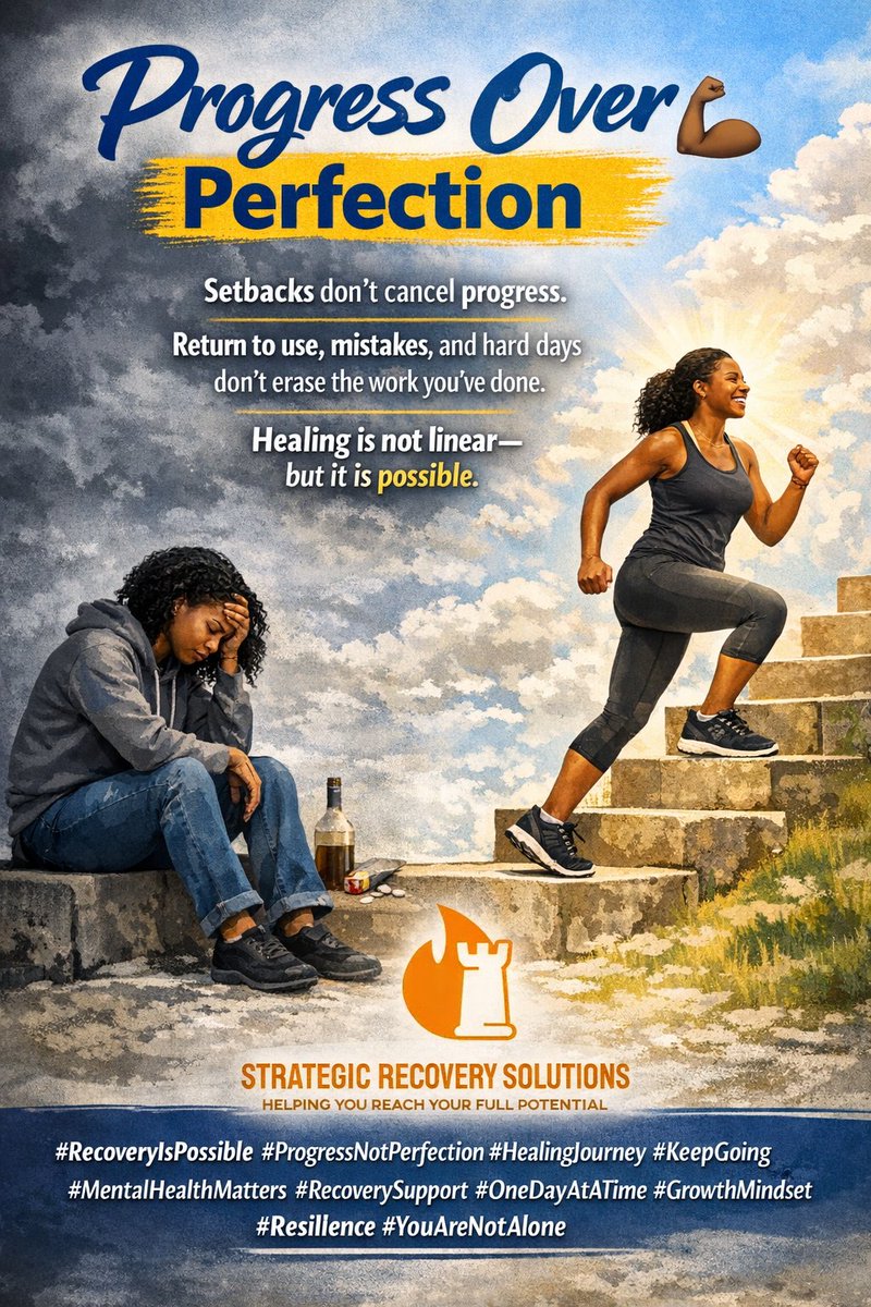 SRS1recovery's tweet image. Progress Over Perfection 💪🏾
Setbacks don’t cancel progress. Return to use, mistakes &amp;amp; hard days don’t erase your work. Healing isn’t linear—but it is possible with God.

#StrategicRecoverySolutions #RecoveryIsPossible #ProgressNotPerfection #KeepGoing #YouAreNotAlone