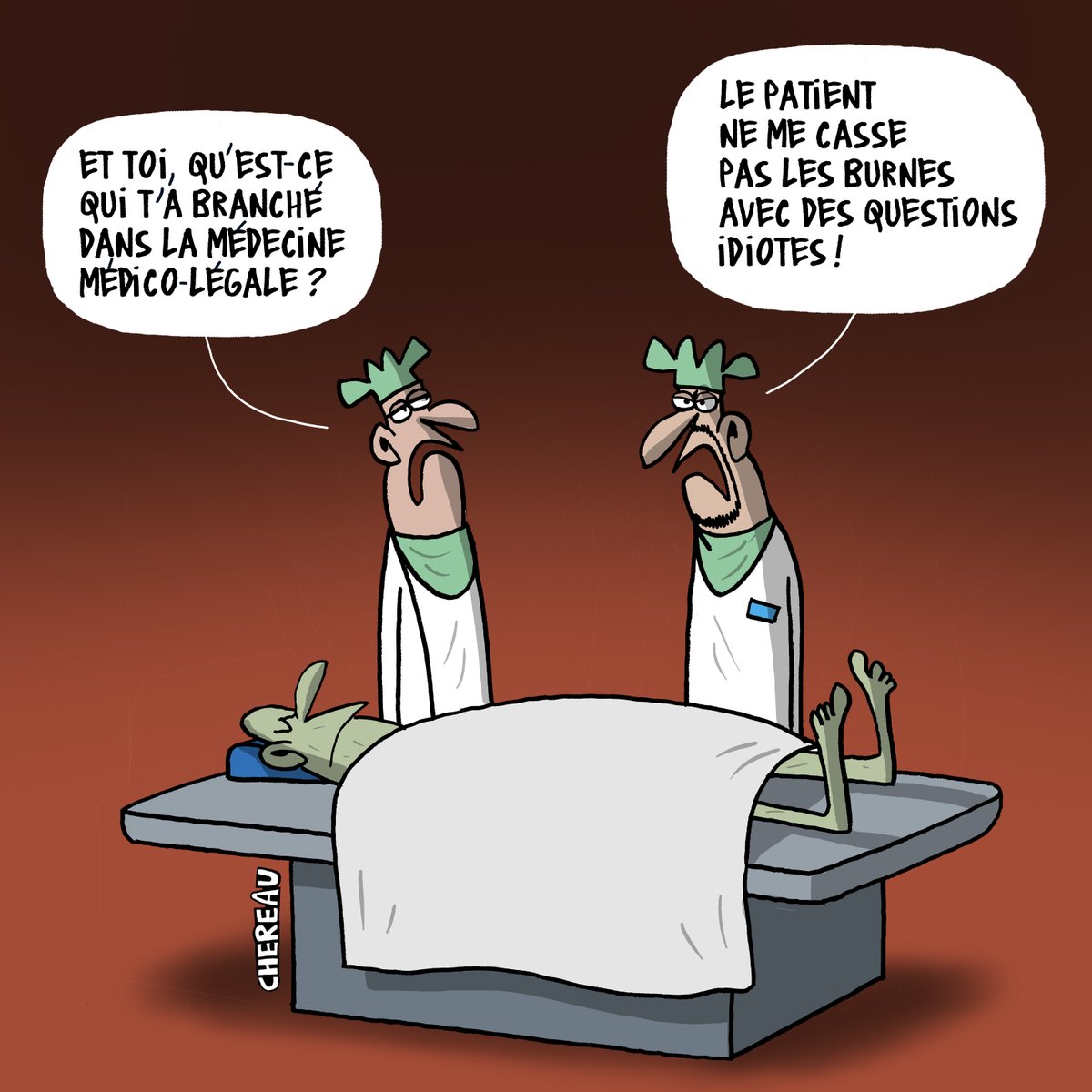 AntoineChereau2's tweet image. Dessin extrait du dernier dossier de @whatsupdoc_mag consacré au classement des spécialités.#médecine #patient #mort #soins #empathie. antoinechereau.fr