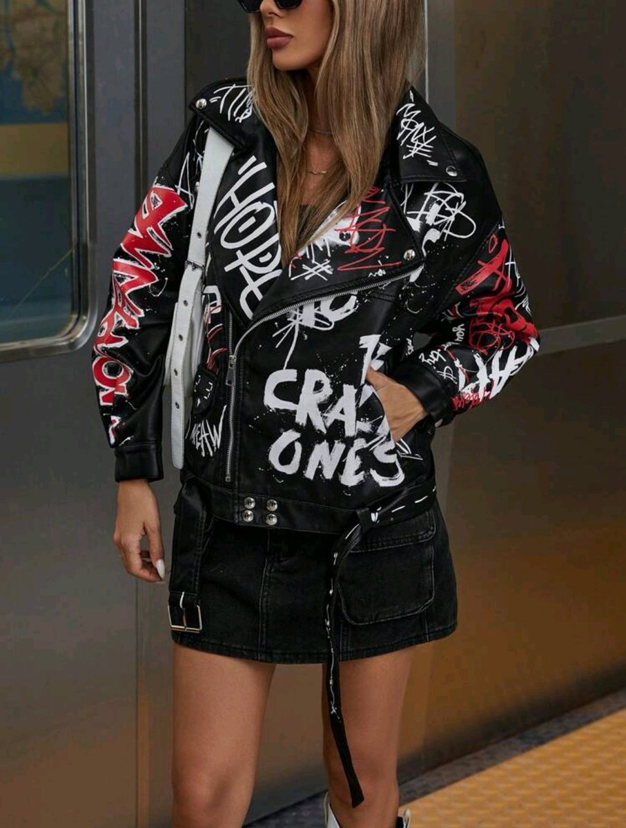 Pensando aqui.... e se eu comprasse uma jaqueta de "couro" baratinha e customizasse com referencias ao álbum pra ficar +/- assim????