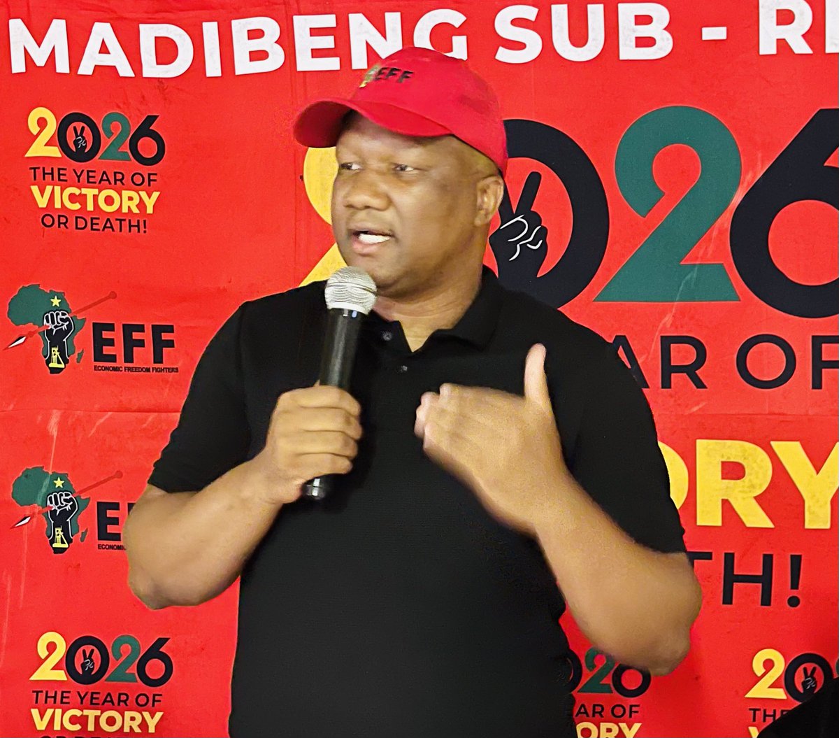 EffNorthwest's tweet photo. The Secretary General Cmsr Marshal Dlamini @DlaminiMarshall is addressing the Extended Provincial Election Task Force (PETF) Meeting in Marikana reinforcing organisational readiness as the EFF intensifies its campaign towards the 2026 Local Government Elections #RegisterToVoteEFF https://t.co/W2noAZEO23