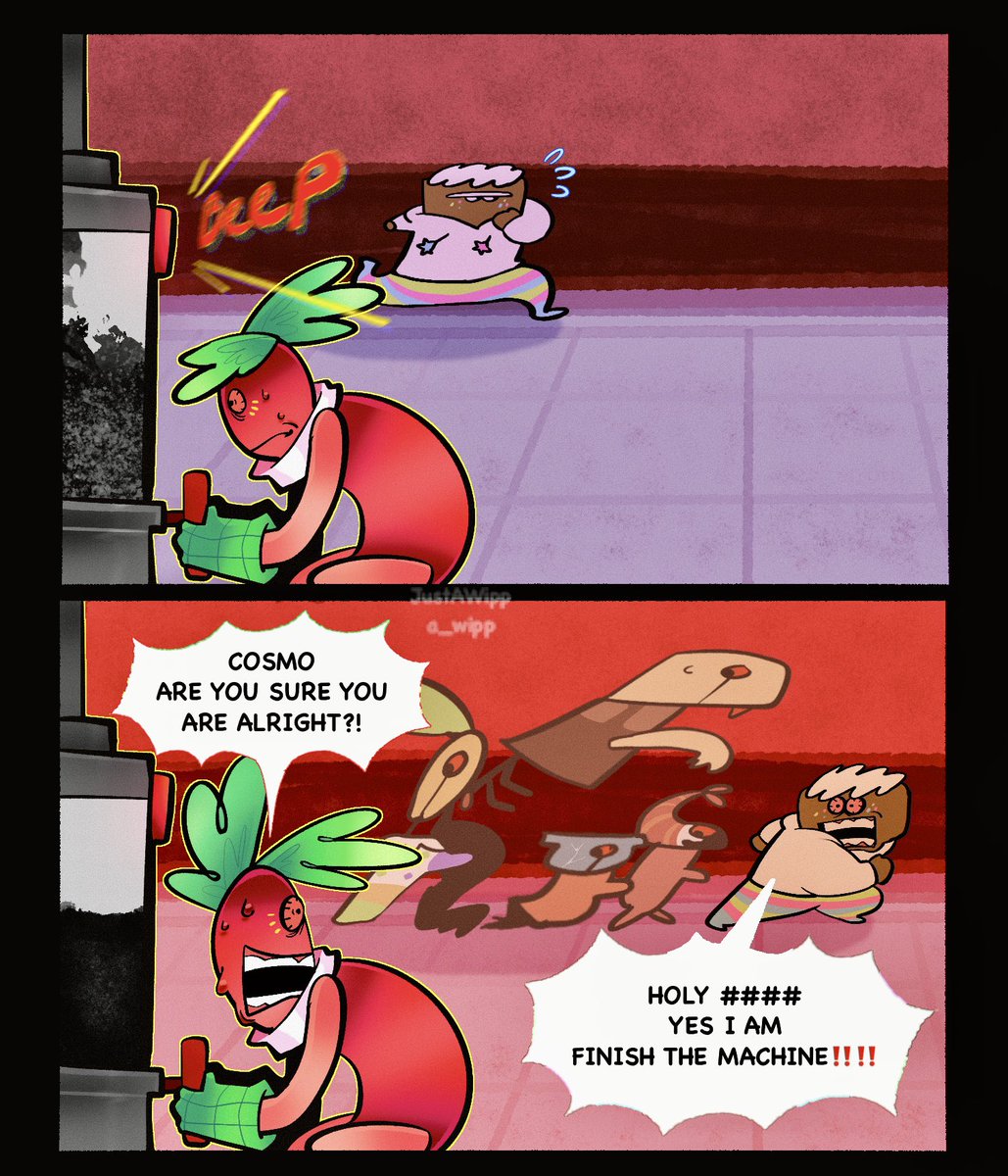 a_wipp's tweet image. Oomf who used to distract as Cosmo
@Jendvenan 

#dandysworld #Dandysworldroblox #fruitcake (?) #dandysworldsfanart #comic