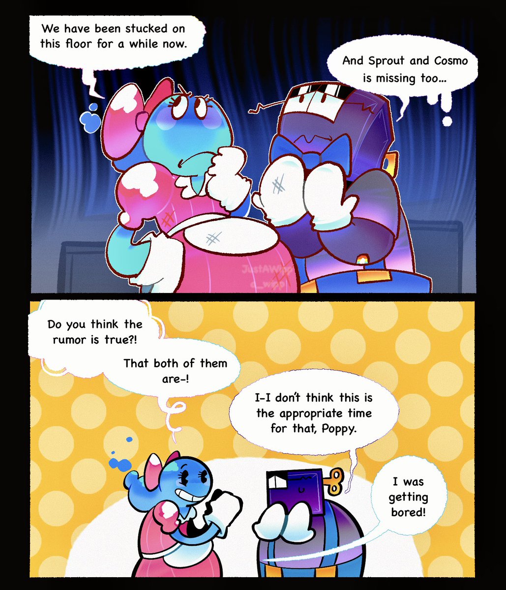 a_wipp's tweet image. Oomf who used to distract as Cosmo
@Jendvenan 

#dandysworld #Dandysworldroblox #fruitcake (?) #dandysworldsfanart #comic