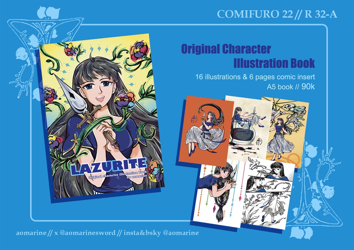 [💙+🔁] Aomarine CF22 OTS p1ckup pre0rder
📅until 30 April
📍OTS pick up only
🖋️Original Character, OC Artbook 

🔗below
#comifuro22catalogue #cf22catalogue