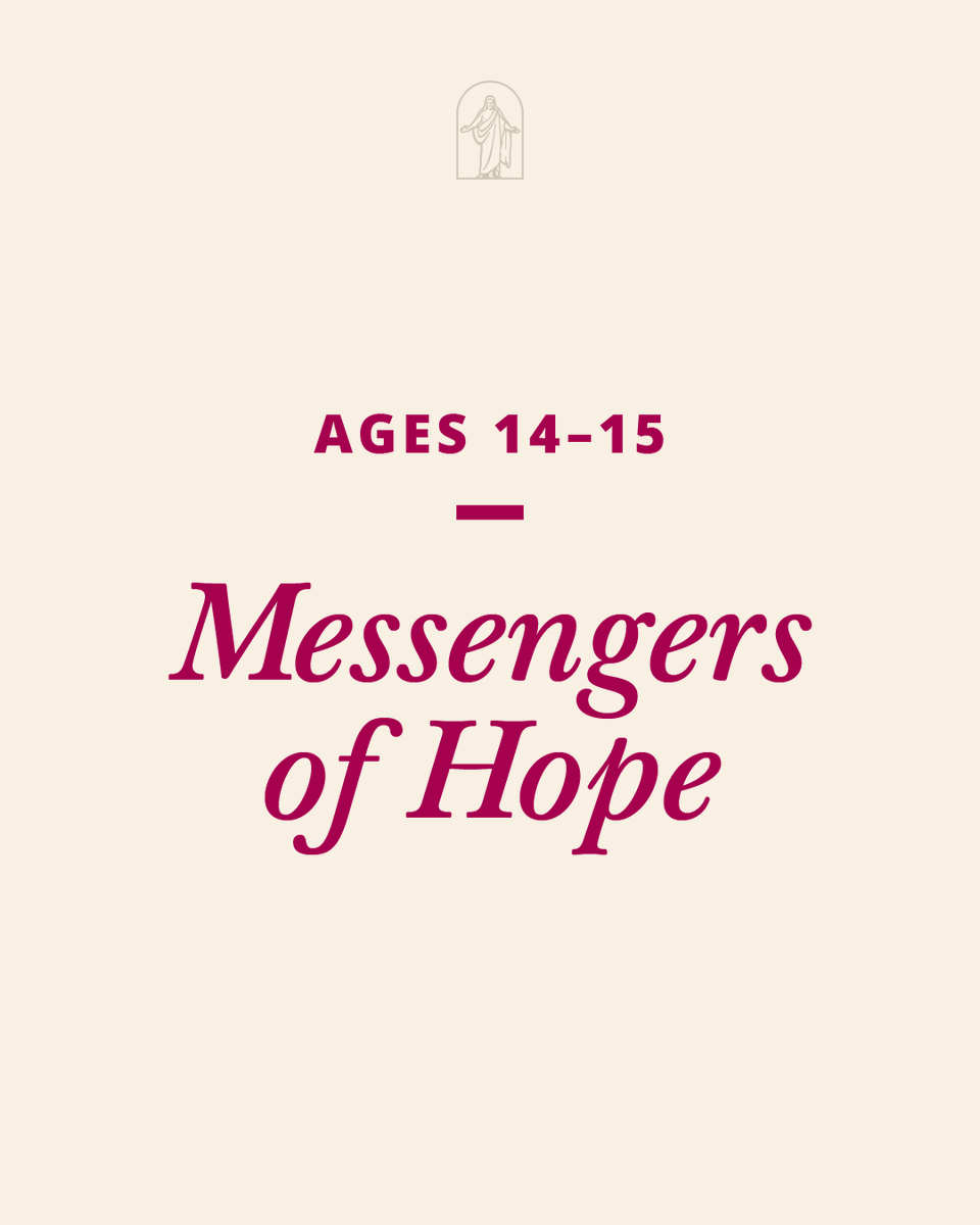 Ch_JesusChrist's tweet image. The First Presidency has announced new age-group names for young women—names that reflect their identity, growth, and purpose.

The new age-group names are:
• Builders of Faith (young women turning 12 or 13)
• Messengers of Hope (young women turning 14 or 15)
• Gatherers of