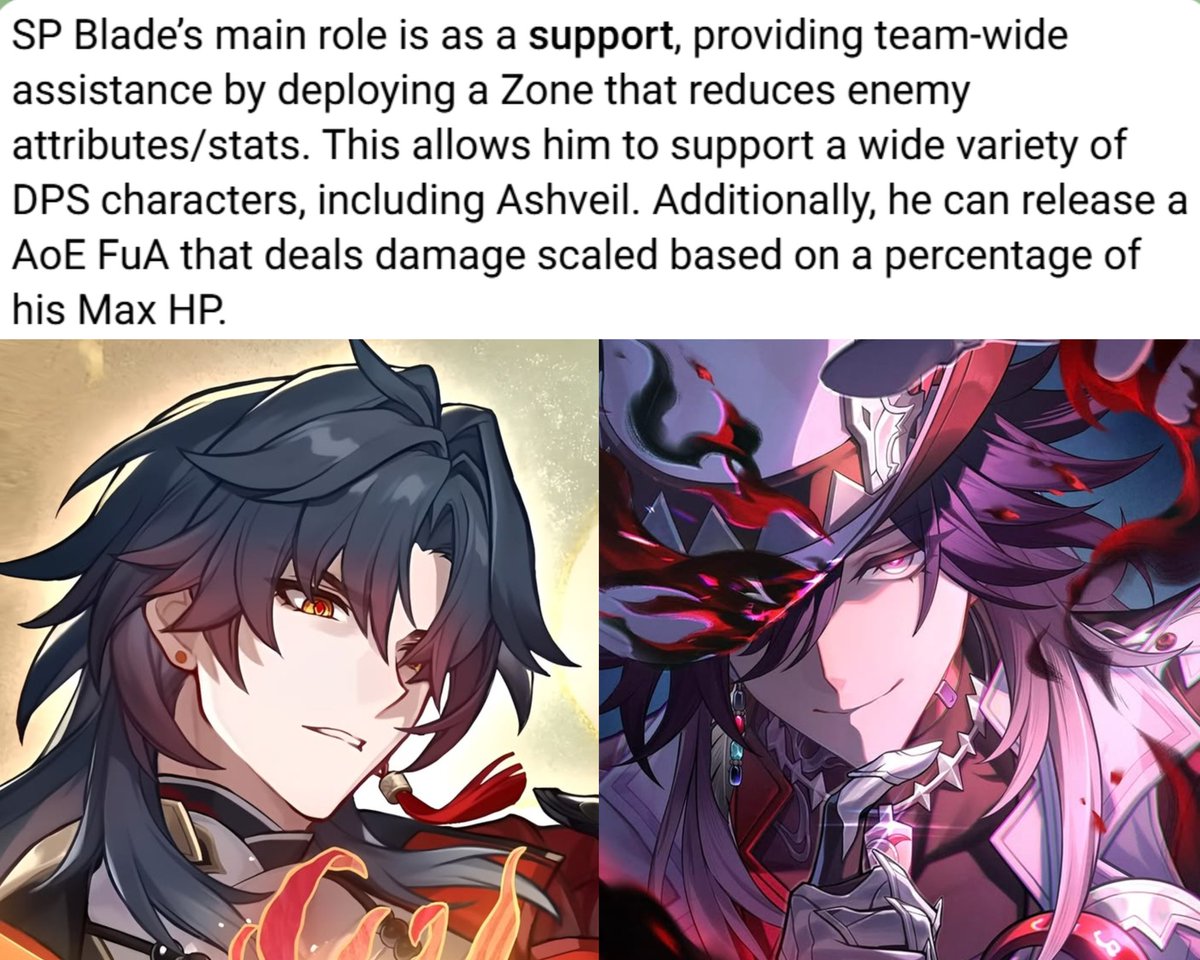 About Mortenax Blade role

-Via Anon/Mortis &amp; Galaxy

#HonkaiStarRail