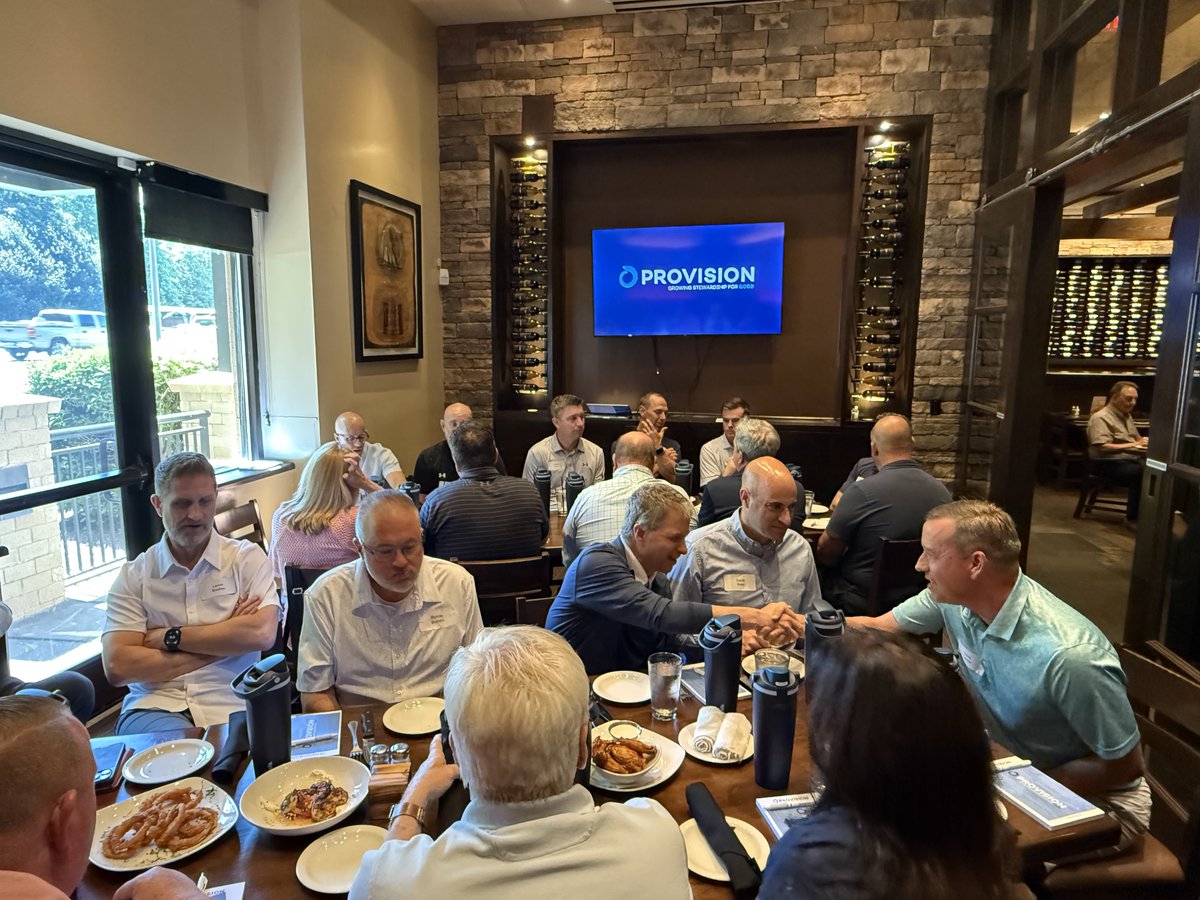 Provision recently hosted a pastor's lunch in Charlotte, bringing together local ministry leaders for a time of fellowship and conversation 🙏

Gatherings like these remind us how encouraging it is to hear what God is doing through His Church. We’re grateful for the opportunity