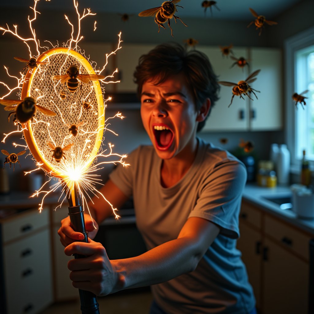 TheFlySwatter's tweet image. Buzzing mosquitoes? ⚡ One zap and they’re gone. Swatting optional. #MosquitoFree #BugZapperLife #OutdoorFun