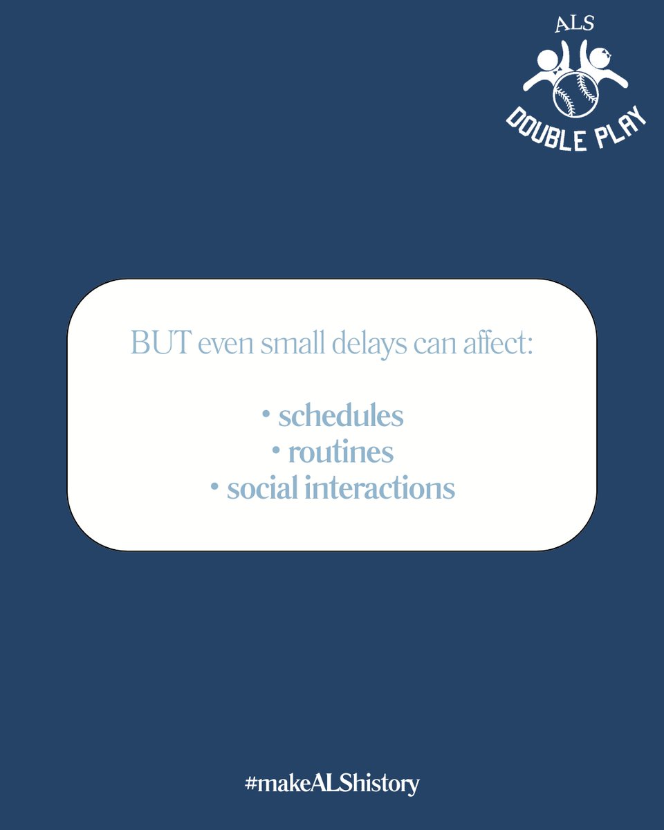 ALSdoubleplay's tweet image. “Slowing down” can mean something very different for someone living with ALS. It affects how tasks are completed, how conversations happen, and how daily life is experienced. Understanding helps us build more supportive environments. #ALSAwareness #ALSCommunity #MakeALShistory
