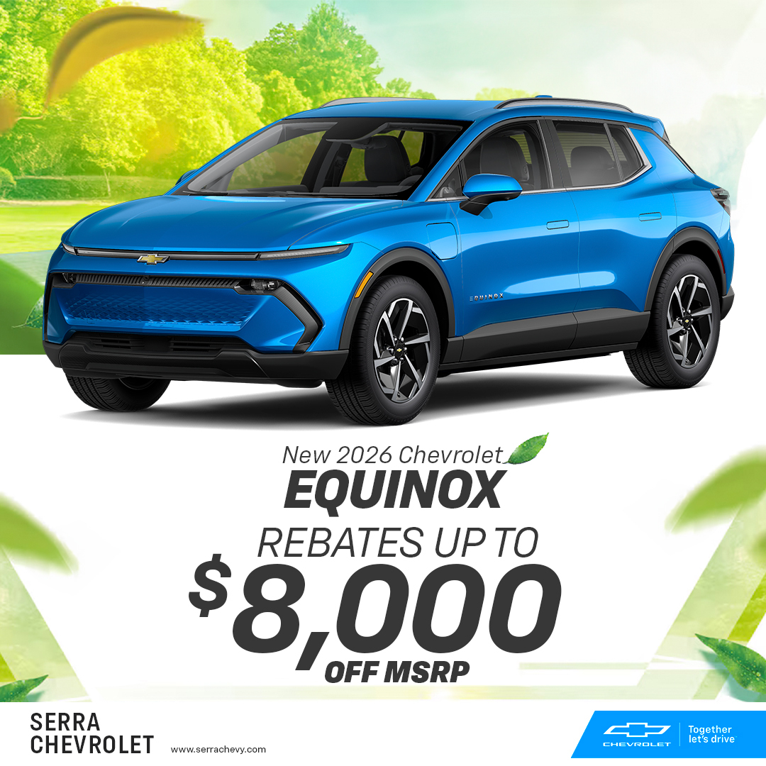 The New 2026 Chevy Equinox is a compact SUV with big “anywhere, anytime” energy. With modern style, confident capability, and room for everyone and their stuff, the Equinox is ready to make every drive feel like the main event.

View our inventory today! bit.ly/4sDeJBl
