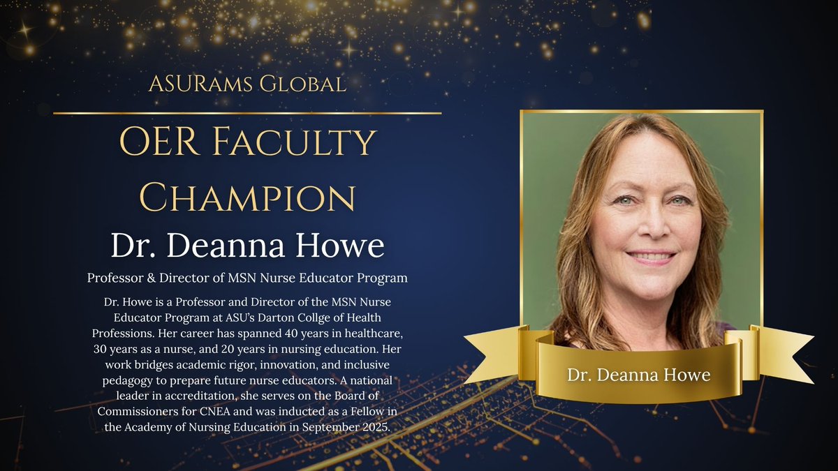 ASURamsGlobal's tweet image. A well-deserved recognition🎊 Congratulations to our OER Faculty Champion Award recipient, Dr. Deanna Howe, for leading the way in open education and making learning more accessible for all!

#OpenEducationalResources #OER #AlbanyStateUniversity #AlbanyState #ASURamsGlobal