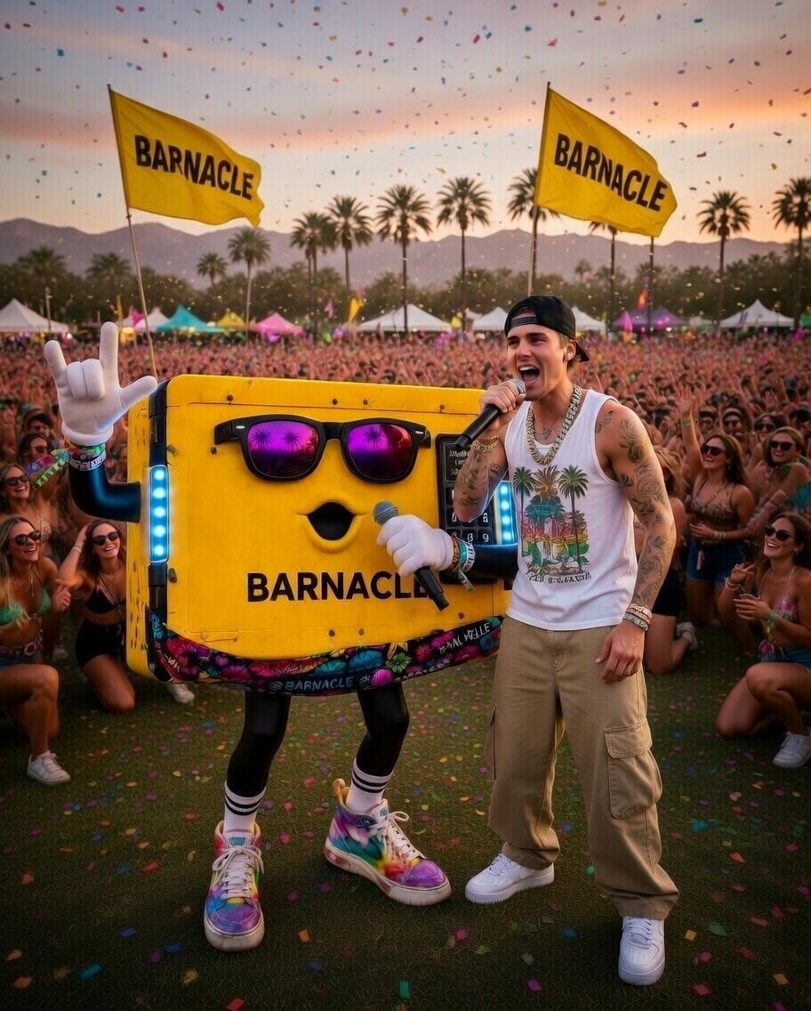 ThisIsBarnacle's tweet photo. Everyone’s talking about @JustinBieber at @Coachella… but no one’s talking about who opened for him.

(ps congrats @billieeilish for being one less lonely girl🤗💜)

#TheBarnacle #BarnacleParking https://t.co/sA14afW8Yw