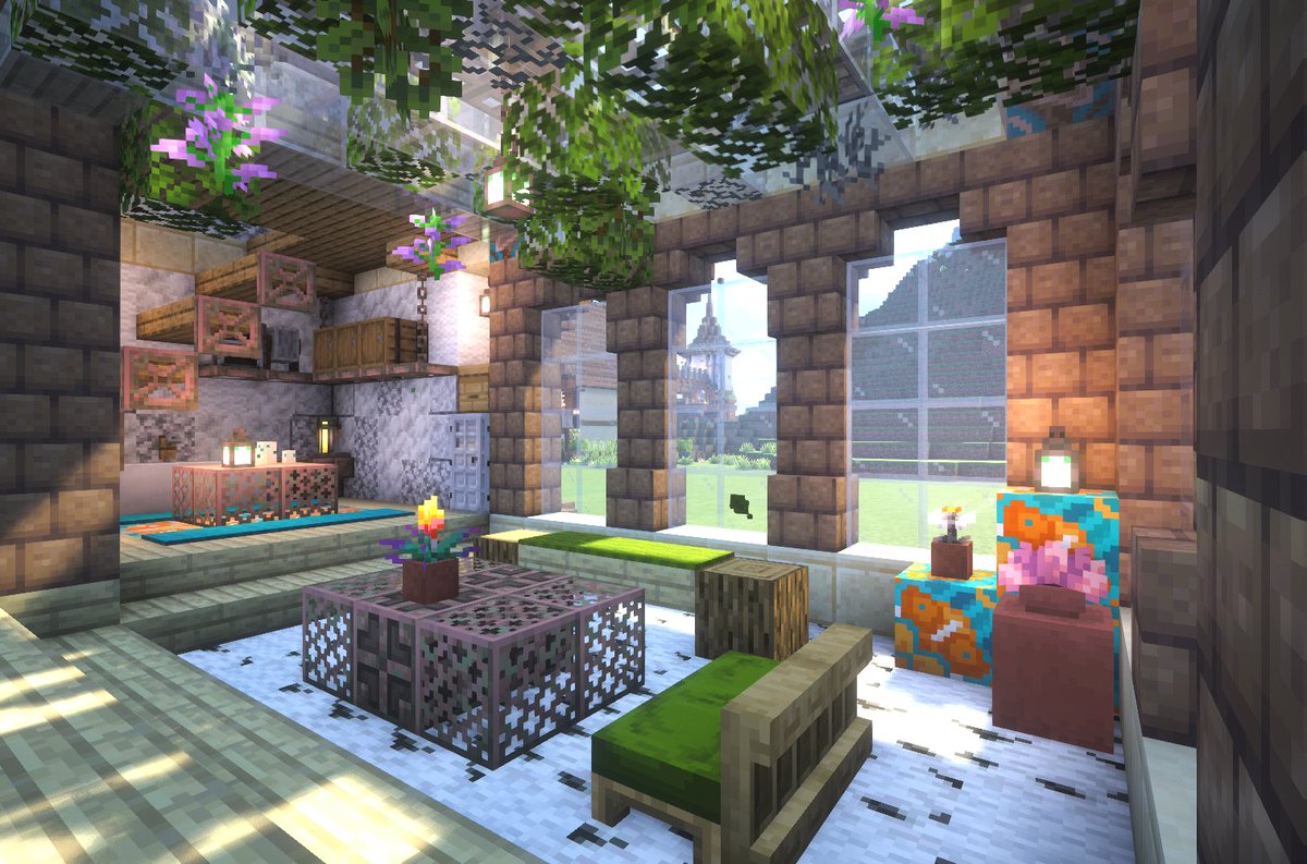 #夜空の夏 
日当たりいいところでお茶したい欲🌿
#Minecraft #Minecraftbuilds #minecraft建築コミュ