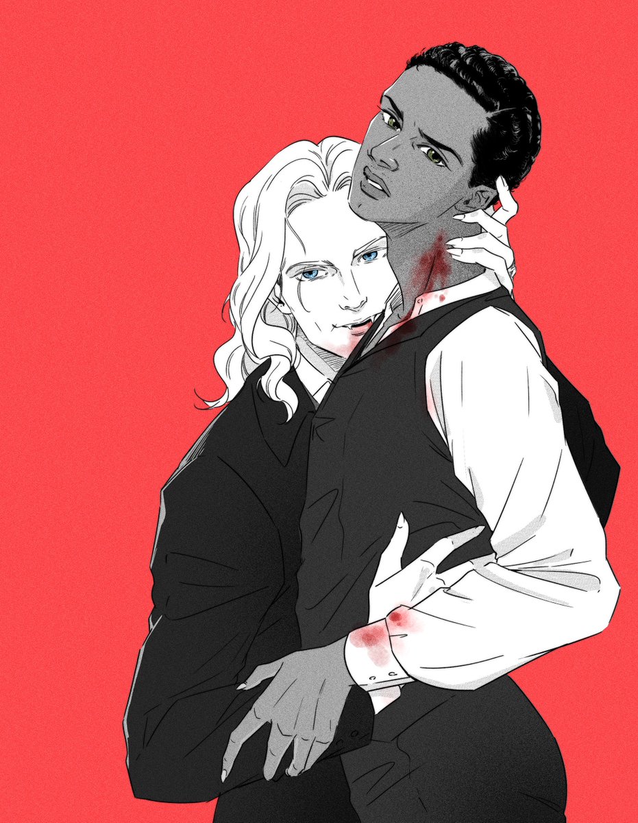 the amazing op-la “drawing in the style of the interview with the vampire manga (original is by Udoh Shinohara)”