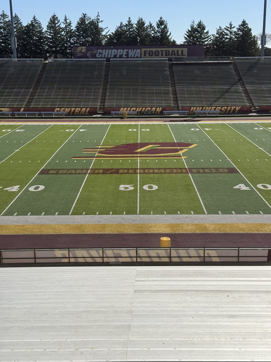 AdamJaksa's tweet photo. Tomorrow night at 6pm. 

The Chippewas spring scrimmage is right here at Kelly/Shorts ☀️

Can’t wait to sneak a peek at the 2026 squad. 

#FireUpChips https://t.co/2yQEdtJ5et