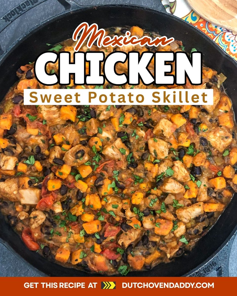 dutchovendaddy's tweet image. 🍗🍠 Get the Recipe: dutchovendaddy.com/mexican-chicke…
Mexican Chicken Sweet Potato Skillet is bold, hearty, and packed with flavor for a colorful weeknight dinner.

#MexicanChicken #SweetPotatoSkillet #OnePanMeal #HomeCooking #CastIronCooking #WeeknightDinner